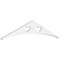 Ekena Millwork Pitch Winston Architectural Grade PVC Gable Pediment, 36"W x 7 1/2"H x 1"P (5/12) GPP036X008X100WIN - alternate 1